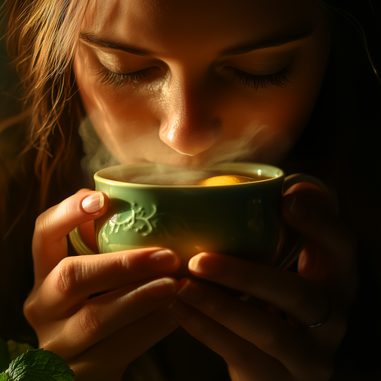 Young Woman drinking Tea