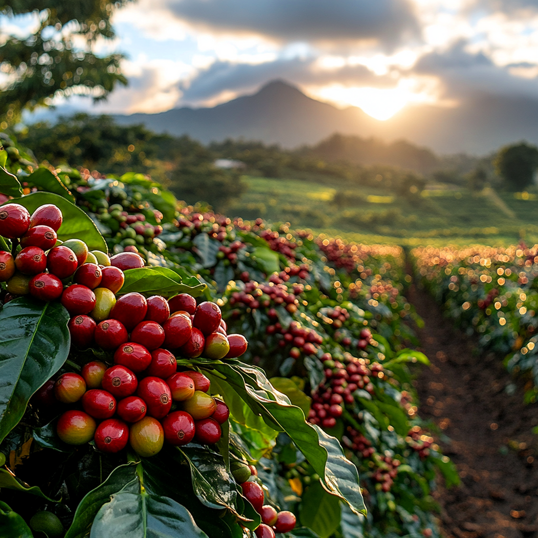 Early Morning Coffee Plantation