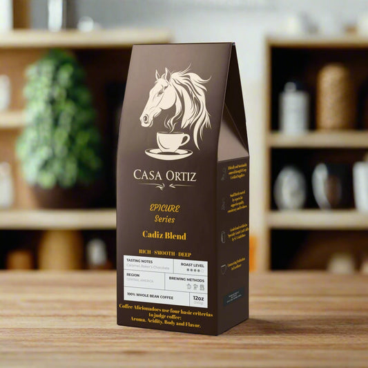 Casa Ortiz Coffee - Cadiz Blend - Rich - Smooth - Deep - Medium Dark Roast - Casa Ortiz Coffee
