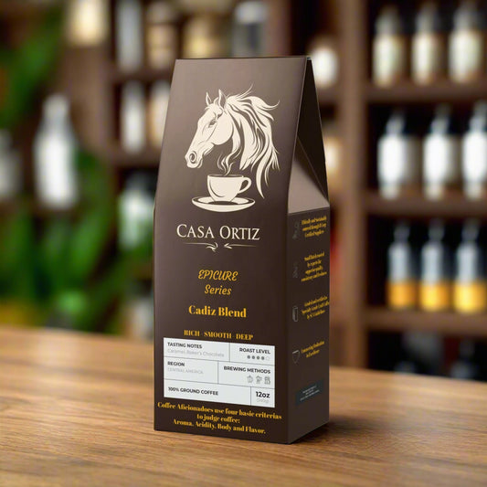 Casa Ortiz Coffee - Cadiz Blend - Rich - Smooth - Deep - Medium Dark Roast - Casa Ortiz Coffee