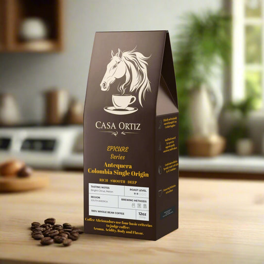 Casa Ortiz Coffee - Antequera Colombia Single Origin - Rich - Smooth - Deep - Light Medium Roast - Casa Ortiz Coffee