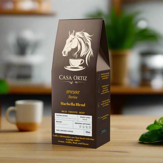 Casa Ortiz Coffee - Marbella Blend - Rich - Smooth - Deep - Medium Roast - Casa Ortiz Coffee
