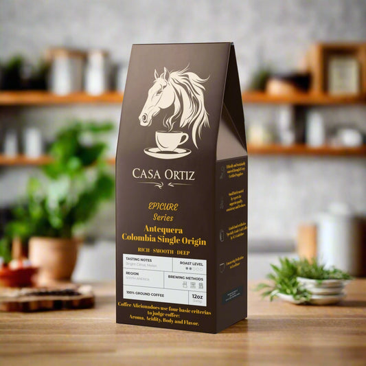 Casa Ortiz Coffee - Antequera Colombia Single Origin - Rich - Smooth - Deep - Light Medium Roast - Casa Ortiz Coffee
