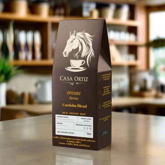 Casa Ortiz Coffee - Cordoba Blend - Rich - Smooth - Deep - Medium Dark Roast - Casa Ortiz Coffee