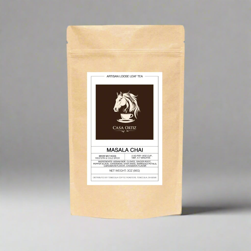 Casa Ortiz Tea - Organic Masala Chai Loose Leaf Tea – Bold, Spiced, and Aromatic - Casa Ortiz Coffee