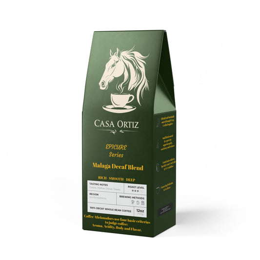 Casa Ortiz Coffee - Malaga Decaf Coffee Blend - Rich - Smooth - Deep - Medium Roast